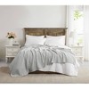 The Farmhouse by Rachel Ashwell King Cotton Waffle Blanket Gray - 4 of 4