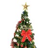 LOVMOR 5ft artificial Christmas tree with LED energy-saving lights, including 109 pendant tree skirts and guardrails - 3 of 4