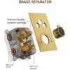 YAWWALK Thermostatic 7-Spray Shower System with Hand Shower, Wall Mount, 12" and 6", 2.5 GPM, Brushed Nickel (Valve Included) - 2 of 4