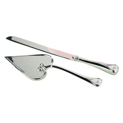 Reflective Heart Serving Set Silver
