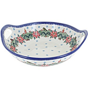 Blue Rose Polish Pottery 416 Kalich Deep Bowl with Handles - 1 of 1