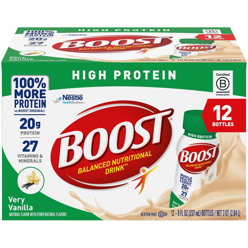 UPC 041679022009 product image for Boost High Protein Nutritional Drink - Very Vanilla - 8 fl oz/12pk | upcitemdb.com