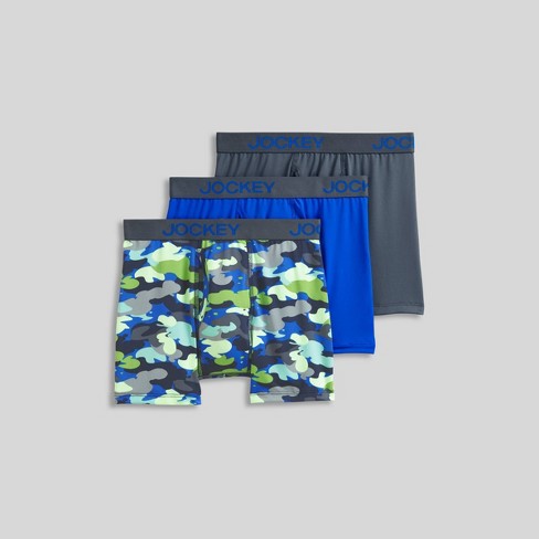 Jockey Generation™ Boys' 3pk Microfiber Boxer Briefs - Blue/gray