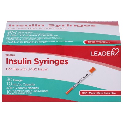Leader Insulin Syringes 10 - 10 ea Packs