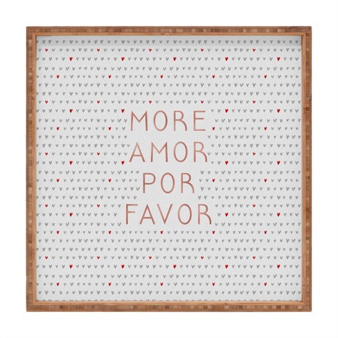 Orara Studio More Amor Quote Rose Gold Small Acrylic Tray - Deny Designs