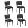 Nathan James Set of 4 Cohen Faux Leather Dining Chair Black - 2 of 4