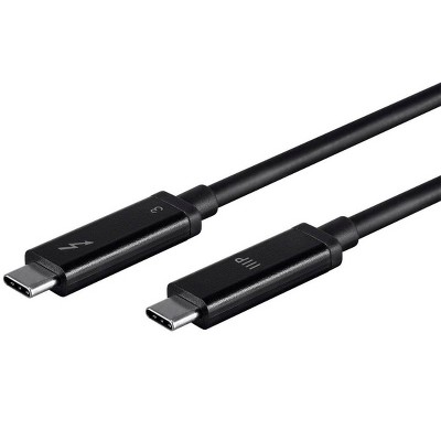 Monoprice USB & Lightning Cable - 1 Meter - Black | C18004GK Thunderbolt 3 (40 Gbps) USB-C Cable, Supports Data and Video Dual 4K@60Hz or 5K@60Hz