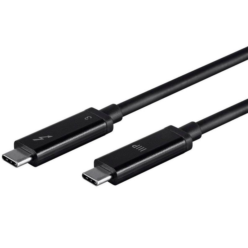 Monoprice USB & Lightning Cable - 2 Meter - Black | C18004GK Thunderbolt 3 (40 Gbps) USB-C Cable, Supports Data and Video Dual 4K@60Hz or 5K@60Hz, 1 of 6