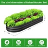 4.5X2X1 FT 2 Pcs Galvanized Oval Raised Garden Bed for Outdoor with Open-Ended Base,Large Metal Raised Planter Beds for Vegetables,Flowers - 3 of 4