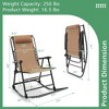 Costway Patio Camping Rocking Chair Folding Rocker Footrest Lightweight Outdoor Red\Navy\Beige\Grey\Blue - image 4 of 4