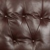 Elm Lane Livorno Chocolate Genuine Leather Recliner Chair Modern Armchair Comfortable Push Manual Reclining Footrest Tufted for Bedroom Living Room - image 3 of 4