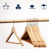 HOUSE DAY Premium Coat & Suit Heavy Duty Wooden Hangers - 2 of 4