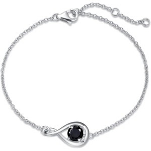 Infinity Birthstone Bracelet - 925 Sterling Silver Adjustable Chain, Fine Jewelry Gift for Women - 1 of 4