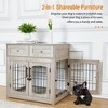 Dog Cage, Indoor Kennel and Cage for Small, Medium and Large Dogs with Mat and 2 Storage Drawers with Side Table, Decorative Dog Cage for Home - 2 of 4