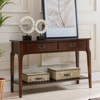 Leick Home Stratus Two Drawer Sofa Table in Heartwood Cherry - 2 of 4