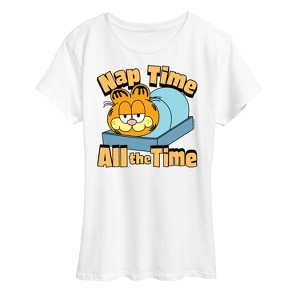 Women's - Garfield - Nap Time All The Time Short Sleeve Graphic T-Shirt - 1 of 4