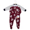 Hudson Baby Infant Girls Fleece Sleep and Play, Burgundy Floral - 2 of 4