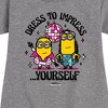 Girls' - Despicable Me Minions - Dress To Impress Yourself Graphic Short Sleeve Fleece Dress - 2 of 4
