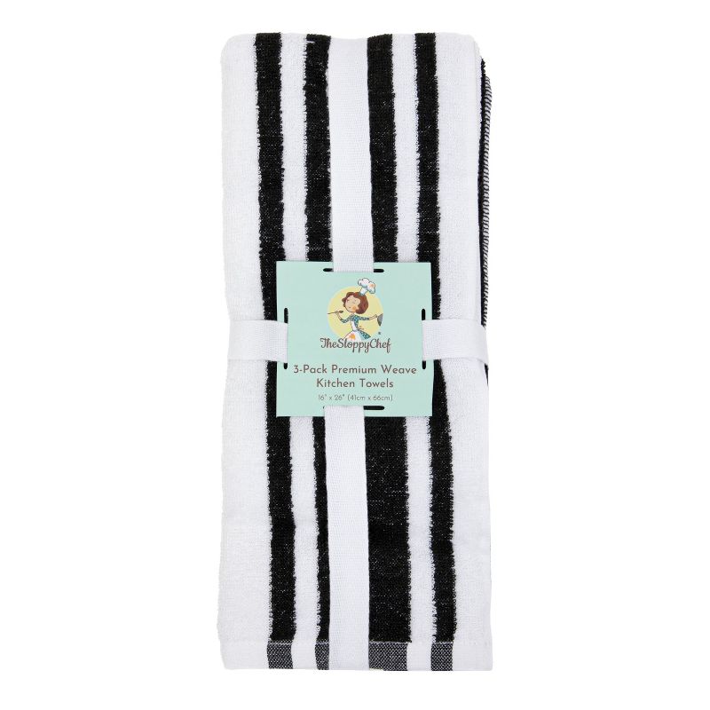 Sloppy Chef Yarn Dyed Kitchen Towels (Pack of 6), 16x26, Striped, Cotton, 4 of 6