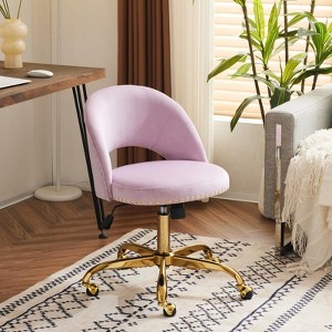 Karl Home | 23 inch Task Chair Office Desk Chair Make Up Chair With Wheels - 1 of 4
