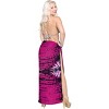 LA LEELA Women's Beachwear Summer Beach Wrap Bikini Wraps Sarong Swimwear Swim Cover Up Skirt Swimsuit Pareo Coverups for Women One Size Pink,Tie Dye - 4 of 4
