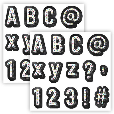 Creative Teaching Press® Chalk It Up! Colorful Chalk Designer Letters, 216 Pieces Per Pack, 2 Packs