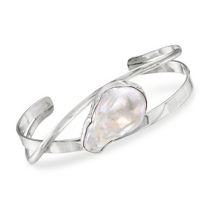 Ross-Simons 26x17mm Cultured Baroque Pearl Cuff Bracelet in Sterling Silver - 1 of 4