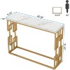 Tribesigns Modern 42.5" Sofa Table Entryway Hallway Foyer Table, Faux Marble Tabletop Console Table Behind Couch for Living Room - 3 of 4