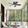 TOBILI Ceiling Fans with Lights, 42 inch Low Profile Ceiling Fan,Flush Mount,Dimmable, Noiseless, Black Ceiling Fan for Bedroom, Indoor/Outdoor Use - 3 of 4