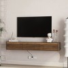 68.9'' Floating TV Stand with LED Lights & Power Outlet, Wall Mounted Media Console for Living Room-3irtyhousy - 2 of 4