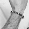 Black Bow Jewelry 8mm Black Plated Stainless Steel & CZ Link Bracelet 8.25 In Adjustable - 4 of 4
