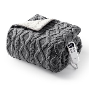 Electric Throw Blanket Heated Blanket, Tufted Heating Blankets with 6 Heating Levels &4 Hours Auto Shutoff, Overheat Protection - 1 of 1