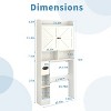 Vipbear Over The Toilet Storage Cabinet with Barn Doors,Bathroom Organizer Shelf,Tall Bathroom Storage Cabinet with Toilet Paper Holder for Restroom - 2 of 4