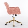 NicBex Upholstered Office Chair with Adjustable Height Modern Rotatable Computer Chair Vanity Chair with Golden Base for Office, Study, Bedroom - 4 of 4