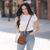 Crossbody Bucket Shoulder Bags for Women Vegan Leather Purse Multiple Pockets - 3 of 4