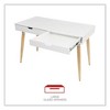 Workspace by Alera Scandinavian Writing Desk, 47.24" x 23.62" x 29.53", White/Beigewood - image 3 of 4