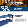 Disc-O-Bed Youth Double Cot Kid-O-Bunk w/ 200 Pound Capacity & Carry Bags, Navy - 2 of 4