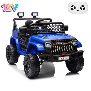 Jojoka  12V Electric Ride-On Truck for Kids with Remote Control, Dual Motors, 2 Speeds, Music Player, LED Lights, Ride on Toys for Ages 2-6 - 1 of 4