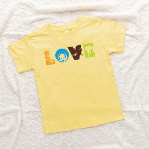 The Juniper Shop Love With Animal Letters Toddler Short Sleeve Tee - 1 of 2