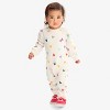 Primary Baby Cozy Fleece Sweatshirt Romper In Rainbow Confetti Hearts In Oat Size 6-12 Months - 2 of 2