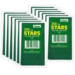Eureka Presto-Stick Foil Star Stickers 1/2" Green 250 Per Pack 12 Packs (EU-82442-12)