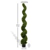 Gulches 2pcs 6FT Artificial Spiral Topiary Trees - UV-Resistant Faux Boxwood, Outdoor Garden Porch Patio Decor, Lifelike Twisted Potted Plants - 2 of 4