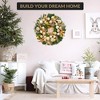 Preassembled Christmas Wreath, 24 Inch Christmas Pine Tree Wreath with Gold Leaf Balls Pine Cones for Front Door Christmas Decoration - 2 of 4