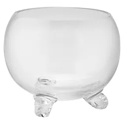 Diamond Star Glass Bowl with Feet Clear (6"x7")