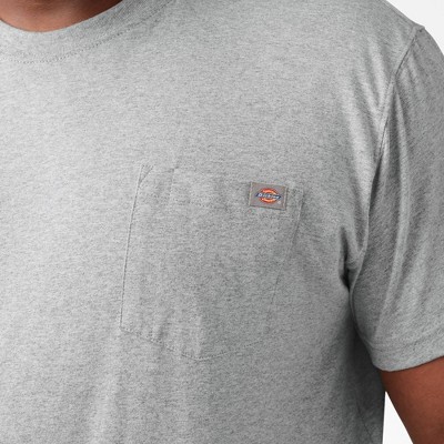 Мужские футболки Dickies Men's Short Sleeve Relaxed Fit Pocket T-Shirt - Gray XL: Heavyweight Cotton-Polyester Crew Neck — фото 3