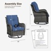 Buenhomino Outdoor Swivel Glider Rocking Chairs Set, 2 Pieces Rattan Wicker Patio Furniture Set for Porch Pool Deck Yard Garden - 4 of 4