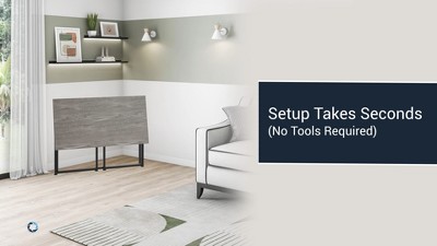 Black Particle Board Foldable Computer Desk