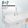 Makeup Vanity Desk With Flip-top Mirror, 3 Drawers, Stool, Storage Space Wood Vanity Dressing Table, Mid Century Modern Dressing Table For Living Room - 2 of 4