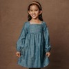 Hope & Henry Girls' Organic Long Sleeve Ruched Bodice Chambray Dress, Toddler - 3 of 4