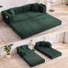 78.7 Inch Convertible Floor Sofa Bed, Corduroy Folding Sleeper Sofa with Pillow | Modular Lounge Couch for Living Room, Bedroom & Apartment - 2 of 4